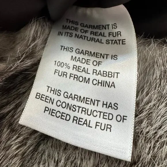 106. MK Michael Kors Real Rabbit Fur Vest Size XS - Picture 4 of 5